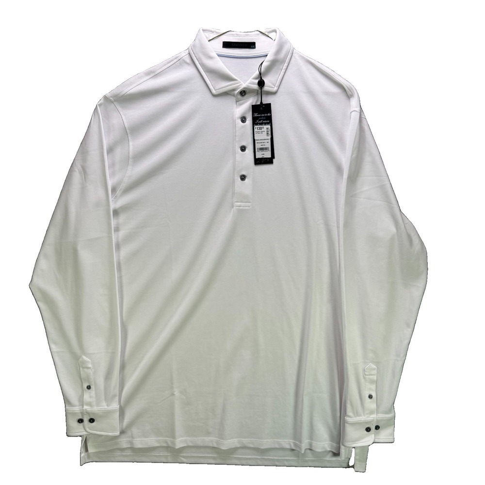 Greyson Polo Shirt Mens 2XL White Omaha Long Sleeve Preppy Golf NWT